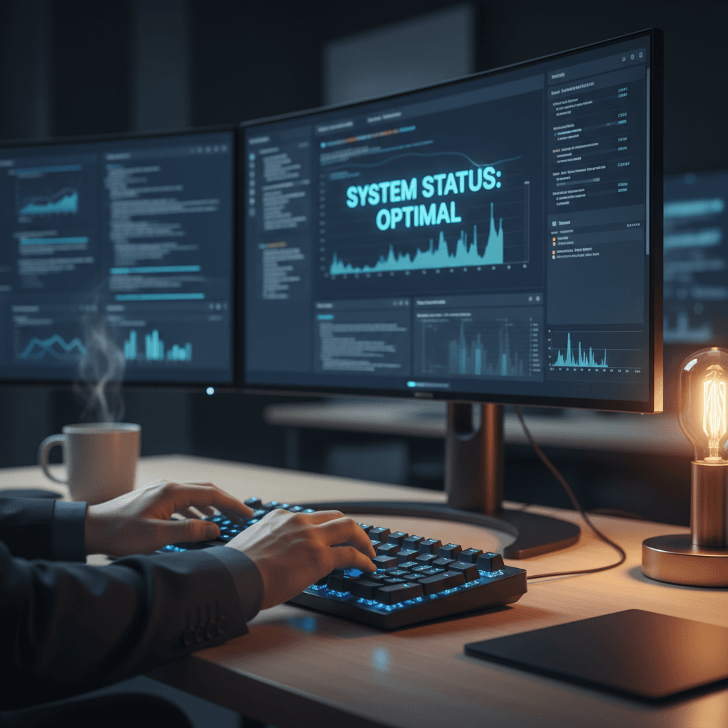 Web developer optimizing website performance and design